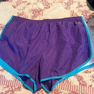 Everlast purple with turquoise trim athletic running shorts size xl
